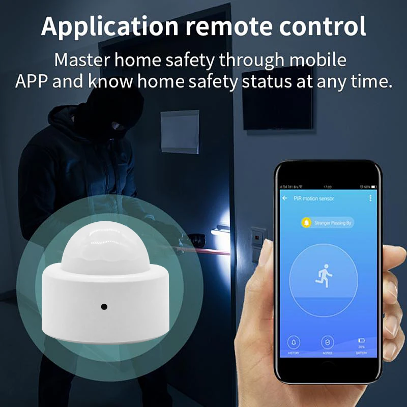 Инфракрасный датчик движения ZigBee беспроводной детектор с PIR-датчиком для умного