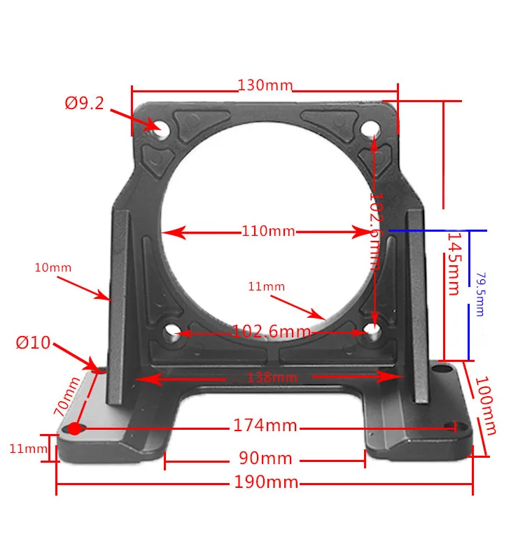 Запчасти для ЧПУ серия 130ST монтажный Серводвигатель горизонтальный кронштейн