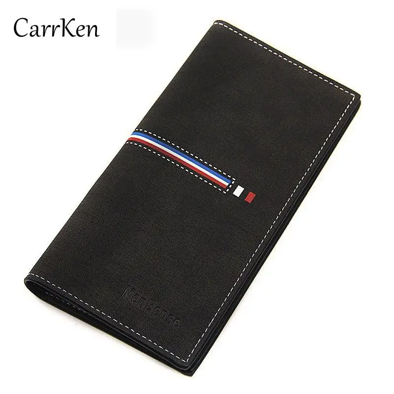 

Men's Wallet Long Business Wallet 2021 New Retro Men's Coin Purse Male Monedero Hombre ID Fashion Striped Card Holder Carteras
