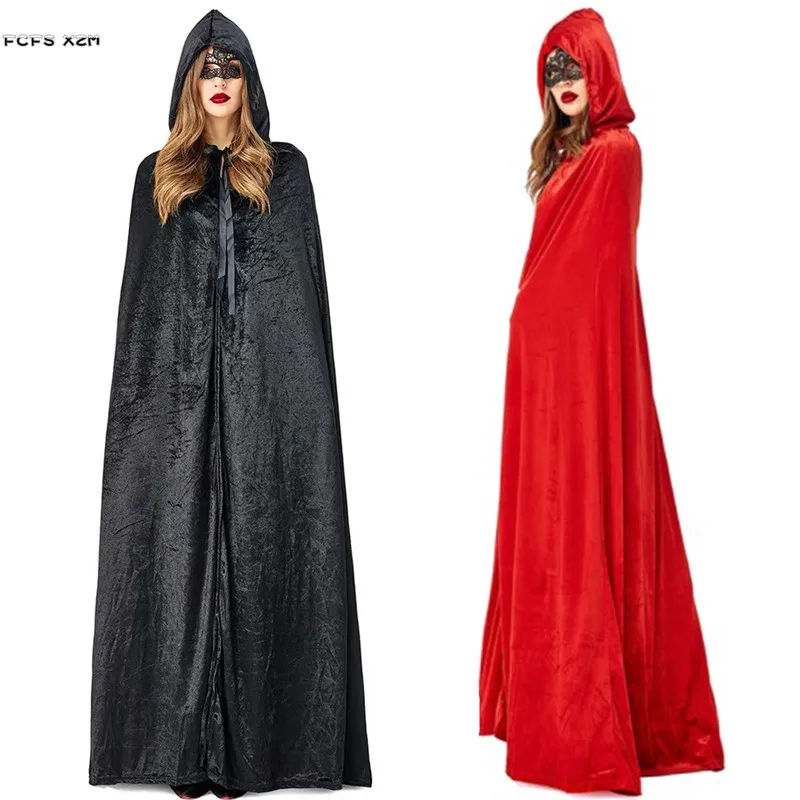 

Unisex Adult Magician Vampire cloak Halloween Wizard Costumes Witch Sorceress Cosplay Carnival Purim Masquerade Rave party dress