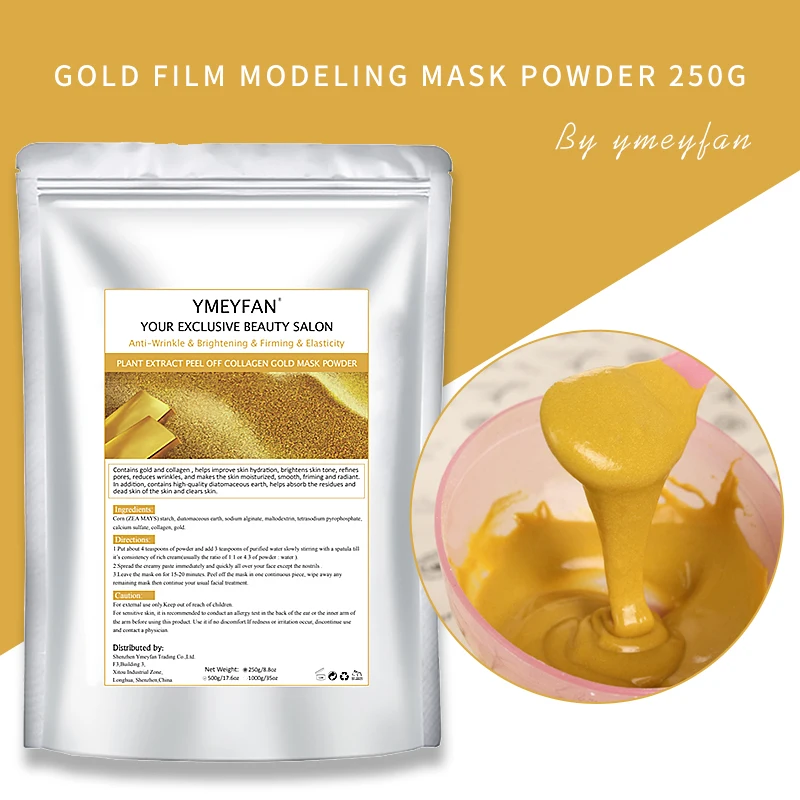 

250g Anti Aging Wrinkle Gold Collagen Peel Off Face Mask Powder Whitening Firming Skin Beauty Salon DIY SPA Jelly Mask Powder