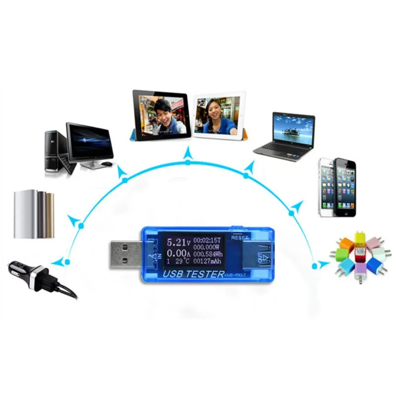 USB-тестер 4 В-30 в 0-5 А цифровой измеритель напряжения и емкости для зарядного