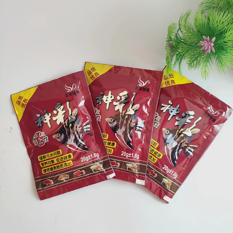 1 шт. корм для тропических рыб и небольшой Размеры рыбы тропический павлин мешок