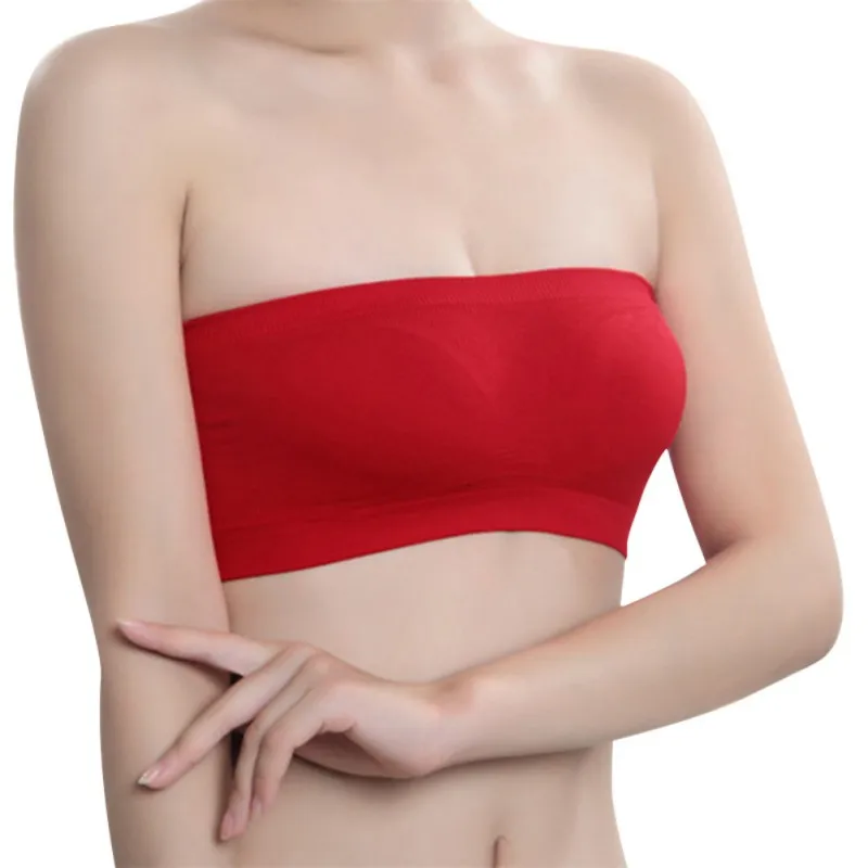 

Women's Fashion Wrapped Chest Comfortable Fashion Tank Top Padded Bra Tube Tops Anti-light Breathable Underwear