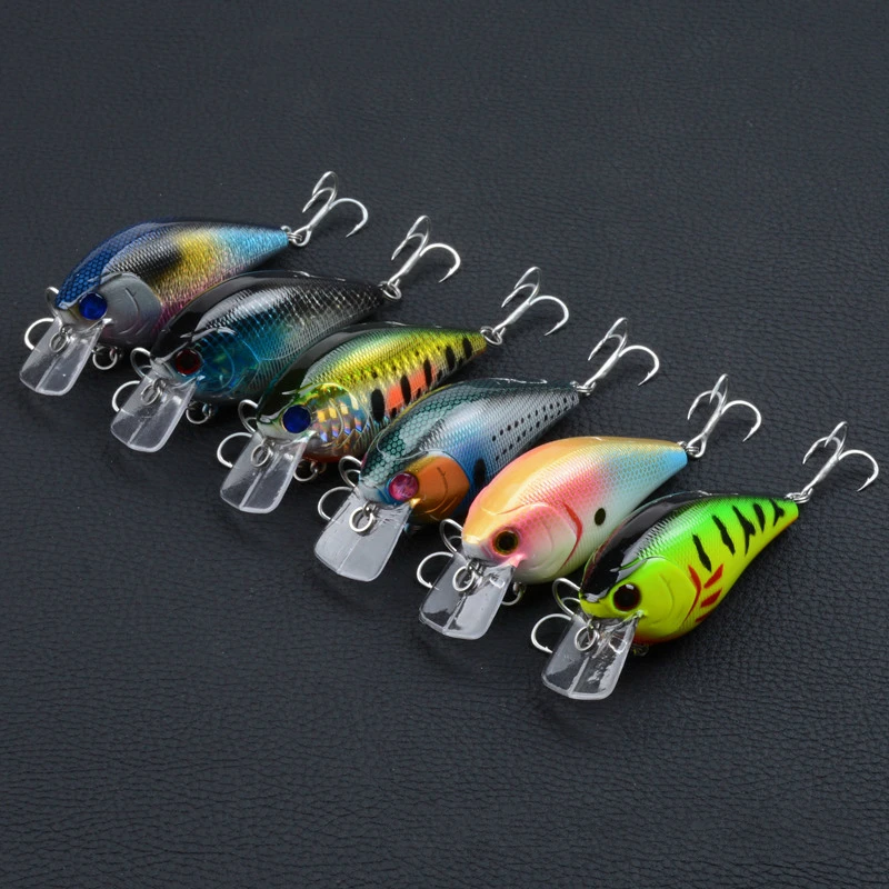 

6Pcs/Lot Boutique Crank Fishing Lures 8cm/14.9g Sea Fishing Crankbait Artificial Hard Baits Isca Wobblers For Pike Fishing