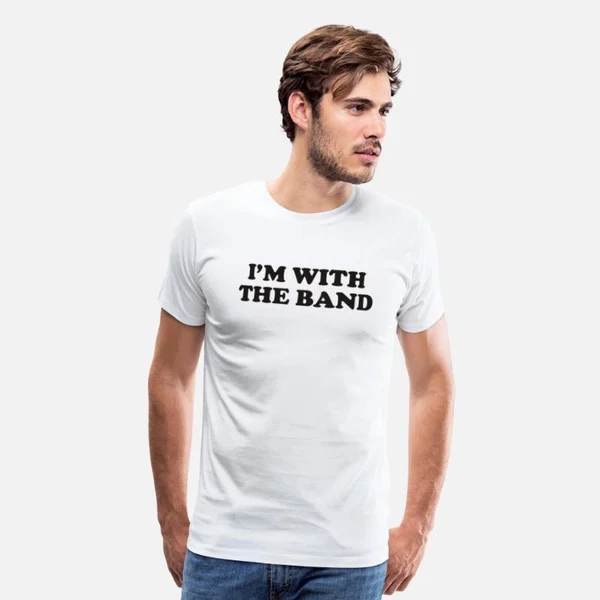 

Забавная Мужская футболка с надписью «I m With The Band»