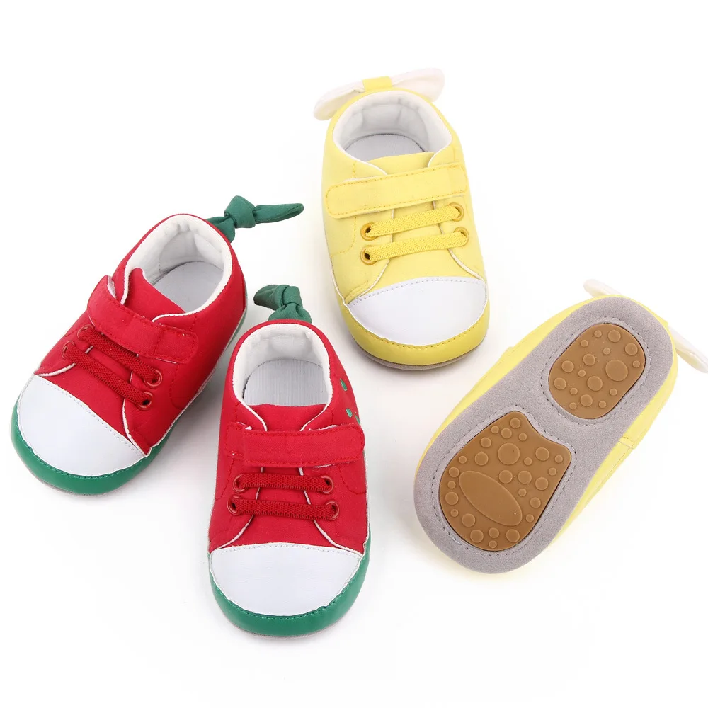 New Cute Cartoon Friut Baby Shoes Anti-slip Sole Baby Girl Boy Shoes Soft Cotton Toddler Sneakers First Walkers