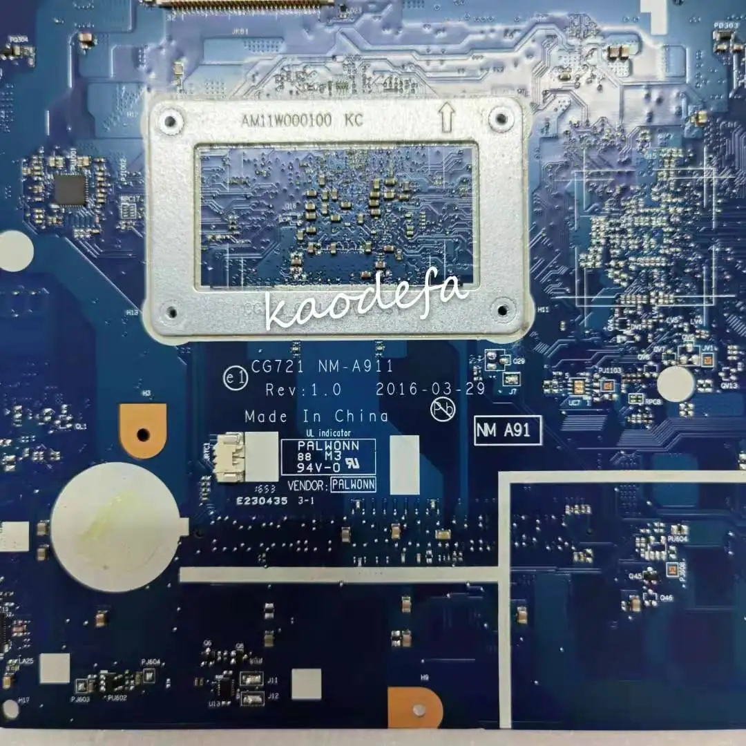 Материнская плата для ноутбука Lenovo Ideapad UMA CG721 NM-A911 110-17 ACL с процессором A6-7310U AMD- DDR3 FRU 5B20L72471 5B20L72492.