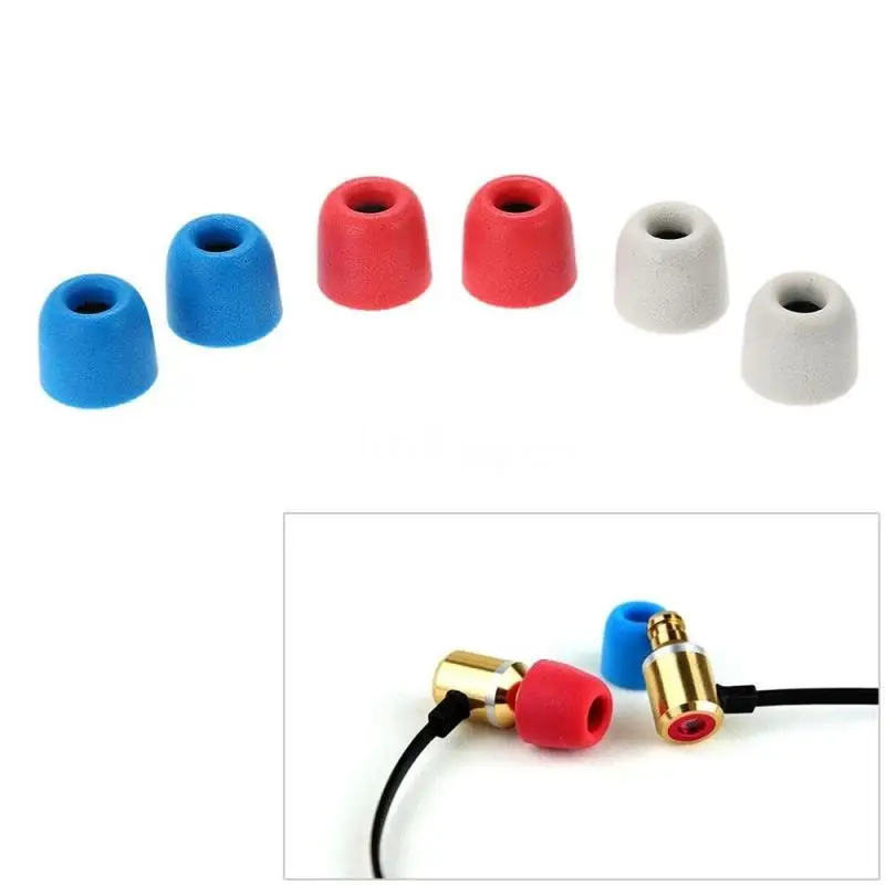 

New 2pcs Subwoofer Memory Foam Eartips Earphone Earplugs Memory Cotton Earplugs Sponge Earmuffs Headset Earphone
