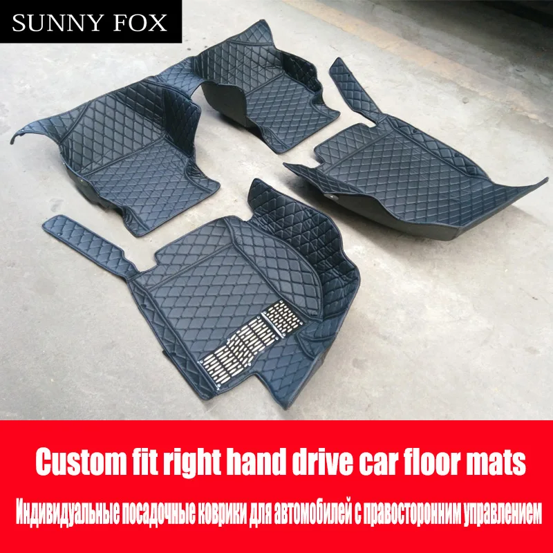 SUNNY FOX правый руль/RHD автомобильный коврик для пола Чехол Kia Sorento Sportage Optima K5 Forte K2 Cerato