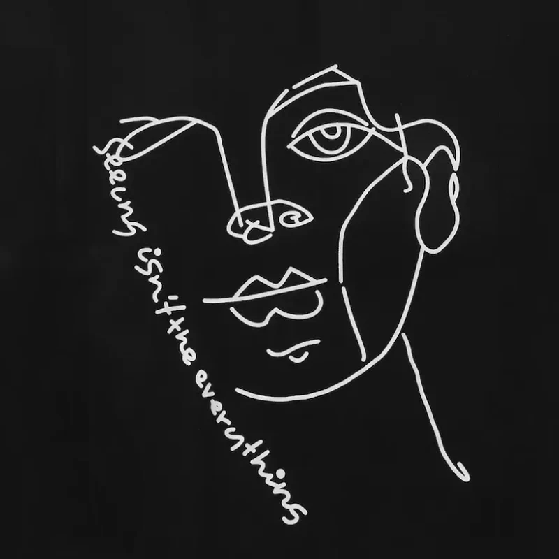 Seing Is Not The Everythings графическая футболка абстрактная забавная линия нарисованные