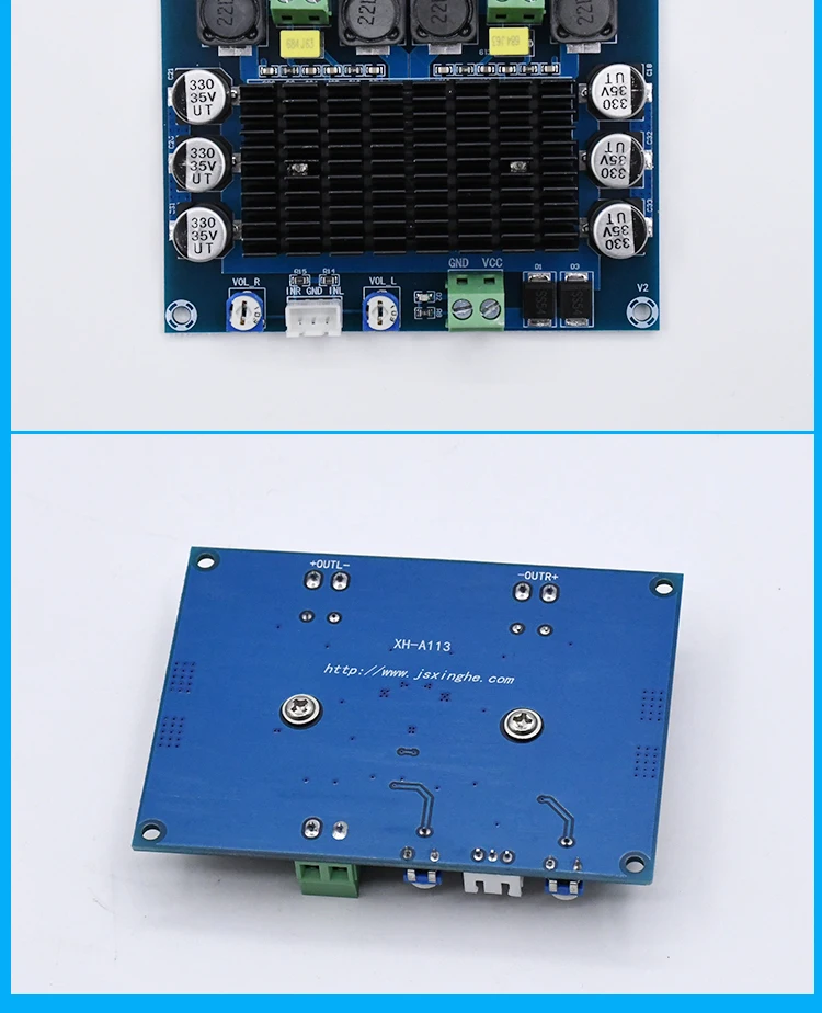 KYYSLB TDA7498 100 Вт* 2 шасси встроенная цифровая плата усилителя DC12~ 32 В высокомощный усилитель высокой четкости плата двухканальный