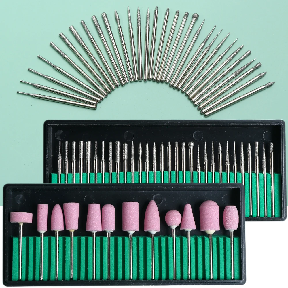 1 набор фрез для маникюра алмазные фрезы фрезер шлифовщик ногтей инструменты |