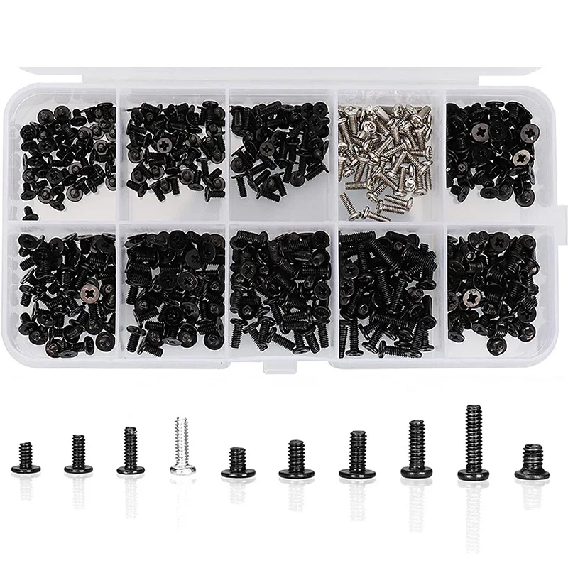 

500Pcs M2 M2.5 M3 Laptop Notebook Computer Screw Kit Set for IBM HP Dell Lenovo Samsung Sony Toshiba Gateway Acer CNIM Hot