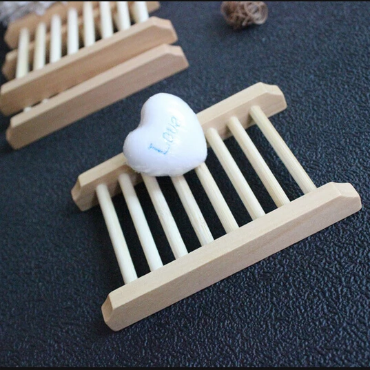 

ZLinKJ NaturalWood Soap Dish Wooden Soap Tray Holder Storage Soap Rack Plate Box Container for Bath Shower Plate Bathroom