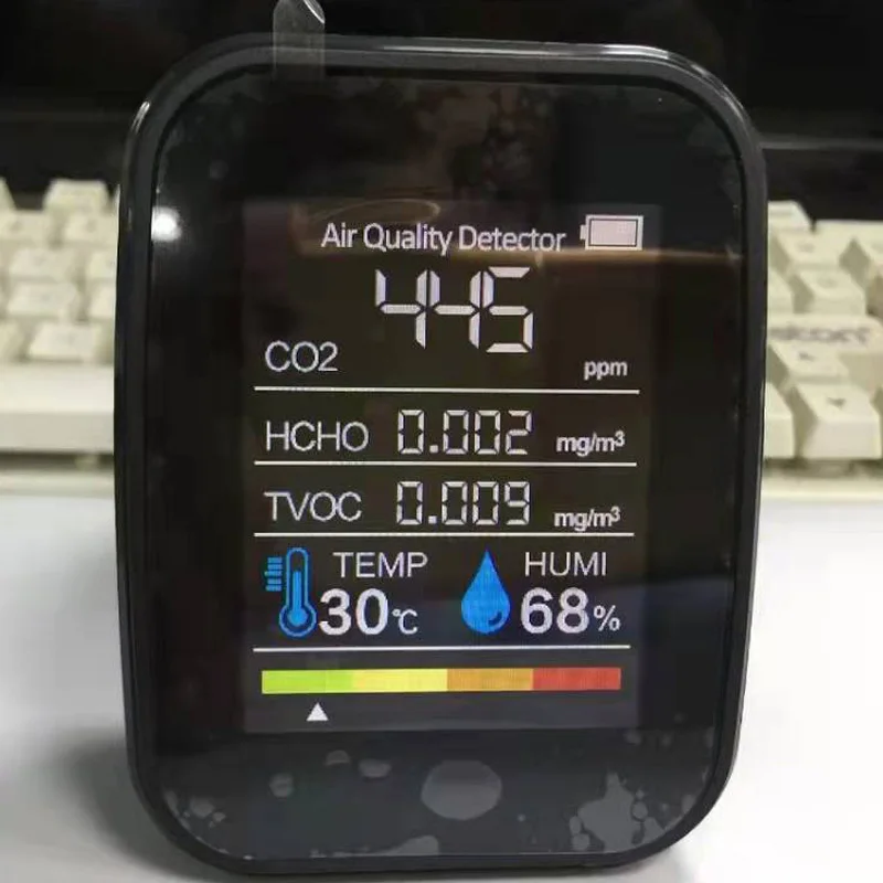 

New five function intelligent infrared carbon dioxide air quality detection built-in rechargeable battery household temperature