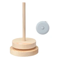 new durable thread holderwooden spinning yarn spool hand sewing articles solid household portable rotatable