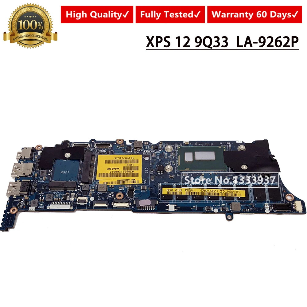 Материнская плата для ноутбука Dell XPS 12 9Q33 VAZA0 LA 9262P I5 4210U CN 084TCD 84TCD|Материнские платы|