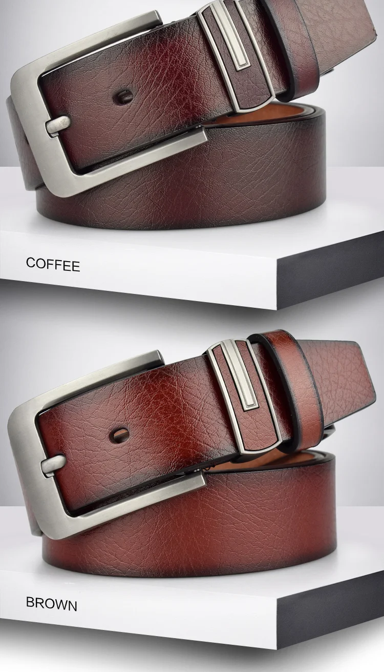 fish belt Men's Fashion Leather Belt High Quality Luxury Brand Ladies Metal Double Buckle New Belt with Jeans crocodile skin belt