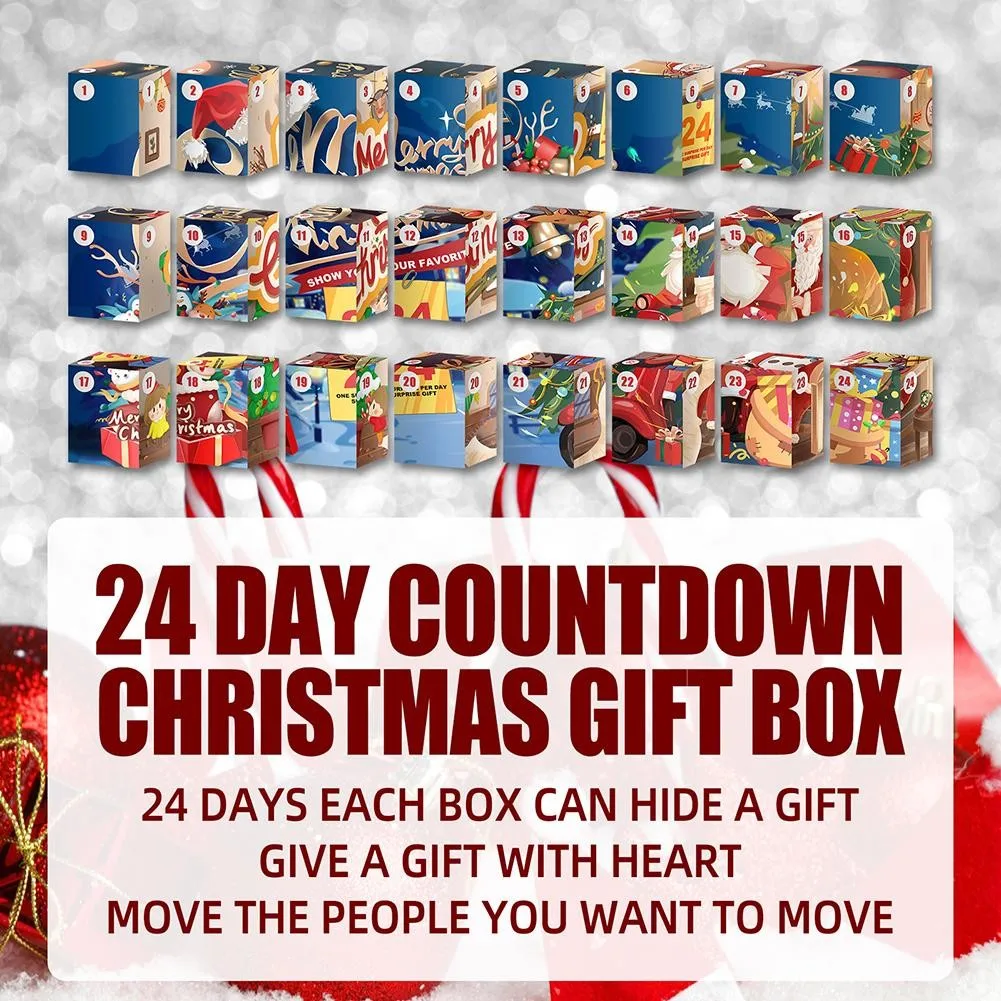 

24PCS/Set Christmas Gift Boxes Creative Santa Candy Sweet Box Xmas Wedding Party Christmas Decorations For Home Gift Box