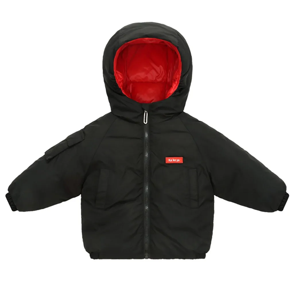 Зимнее пальто для маленьких мальчиков однотонная одежда с длинными рукавами