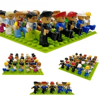 walking figures blocks toy for big building blocks compatible with large bricks community character model people for children