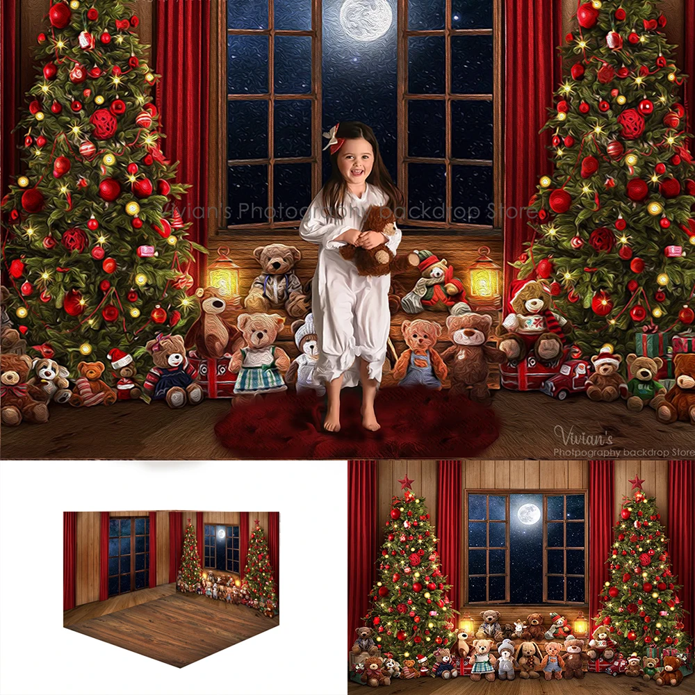

Winter Christmas Photography Backdrop Kids Adult Photocall Trees Snowflake Snowy Fireplace Decor Baby Photostudio Newborn Props