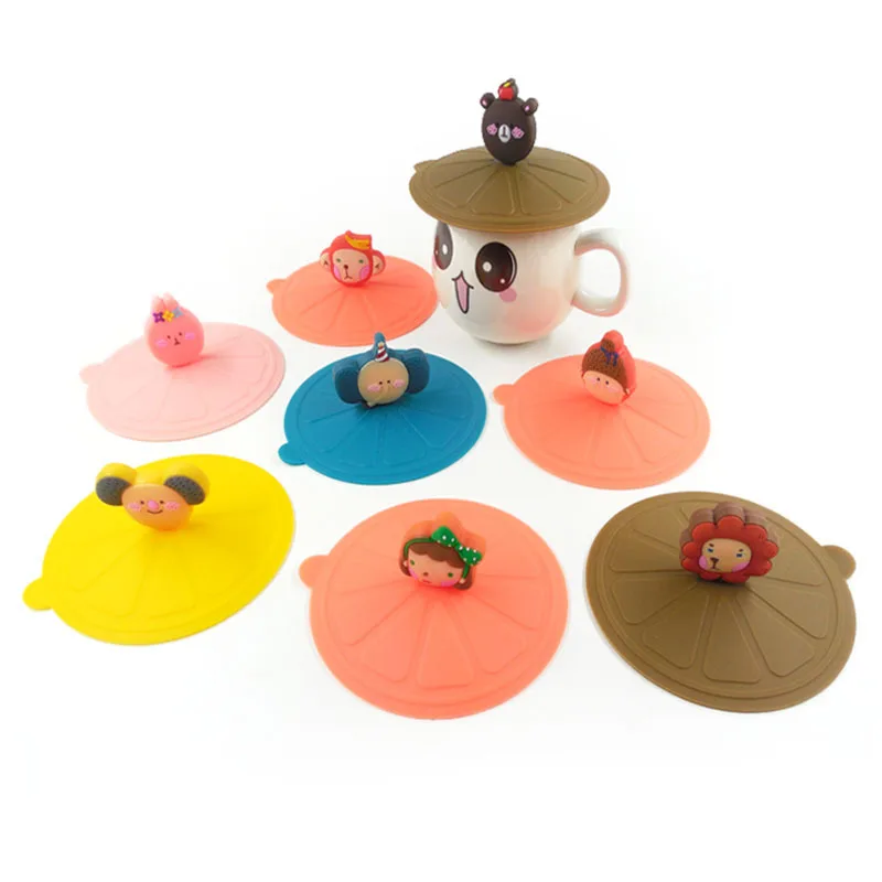 Силиконовая крышка для чашки 10 8 см мультяшная Пылезащитная многофункциональная