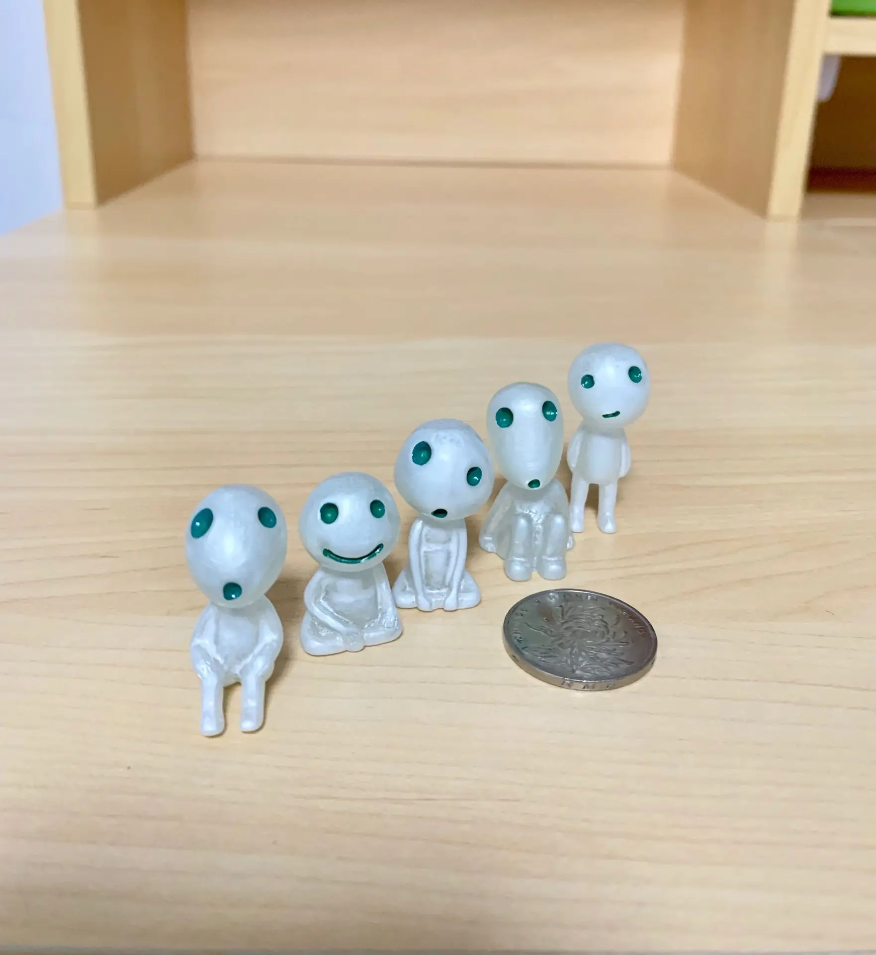 5pcs Cute Princess Mononoke Luminous Studio Ghibli Resin Action Figure Toys Glow In Dark Figurines Elf Tree Dolls for Kids Gift - купить по