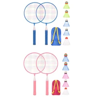 1 set badminton racket for children badminton racket pracitical professional racquet set kids indooroutdoor sports games toy