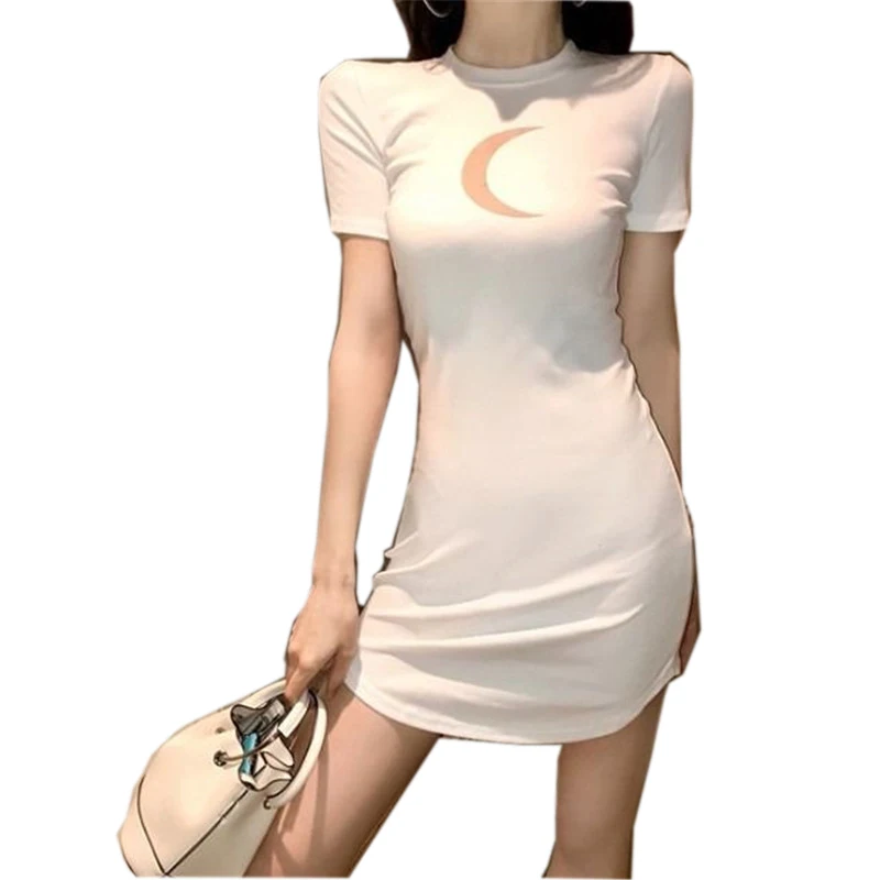 

Sexy Dresses Lady Casual Short Sleeve O-Neck Slim Sheath Club Party Bodycon Dress Vestidos SS334