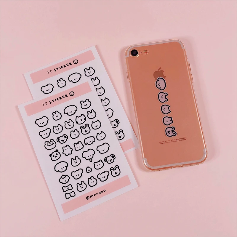 1 лист мультяшный милый корейский стиль Ins собака животные ПВХ Фотоальбом Дневник