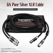 Xangsane high fidelity 6N pure silver xlr cable  carbon fiber fidelity pure plug amplifier CD bile duct connection cable