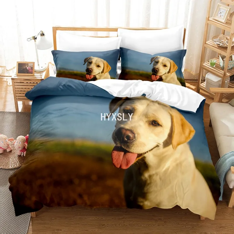 Huskie Dog 3D Bedding Set 2/3pcs Cute Animal Print Duvet Cover Queen King Size Polyester Comforter Covers Boy Home Textile Quilt