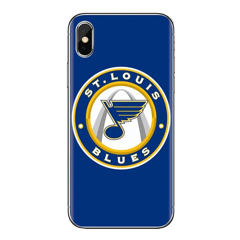 For iPhone XS Max XR X 4 4S 5 5S 5C SE 6 6S 7 8 Plus Samsung Galaxy J1 J3 J5 J7 A3 A5 Soft Covers for St. Louis Blues ice Hockey |