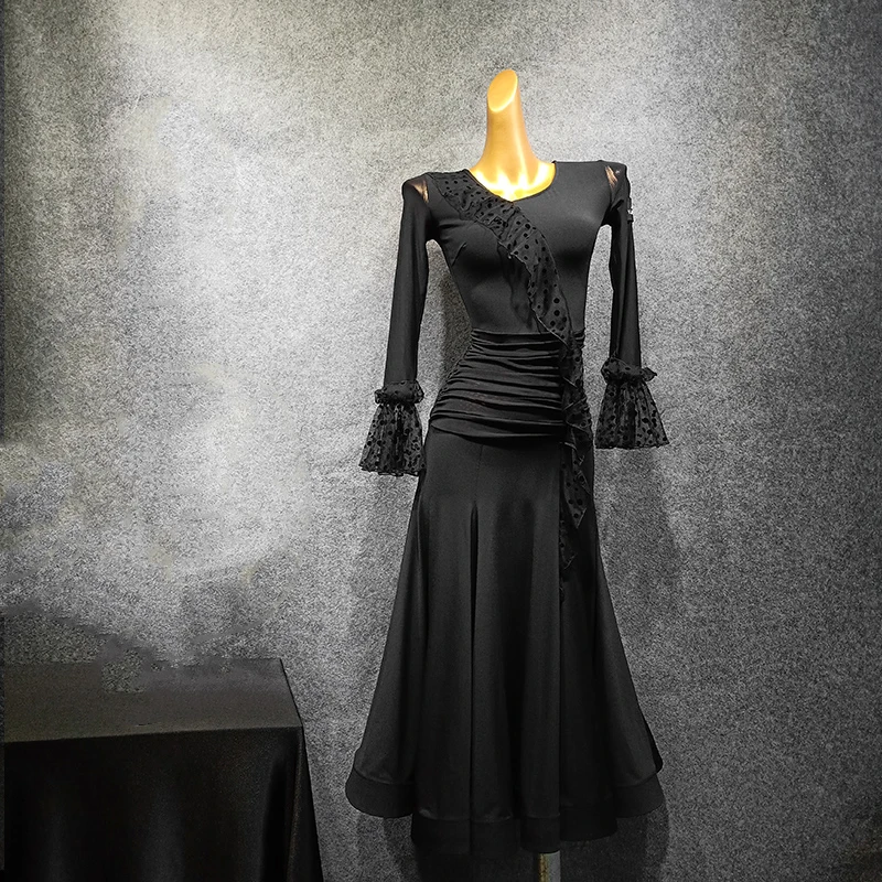 

New women dance dresses standard ballroom dance dresses long waltz dress costumes dance wear rumba dance wear Clothing