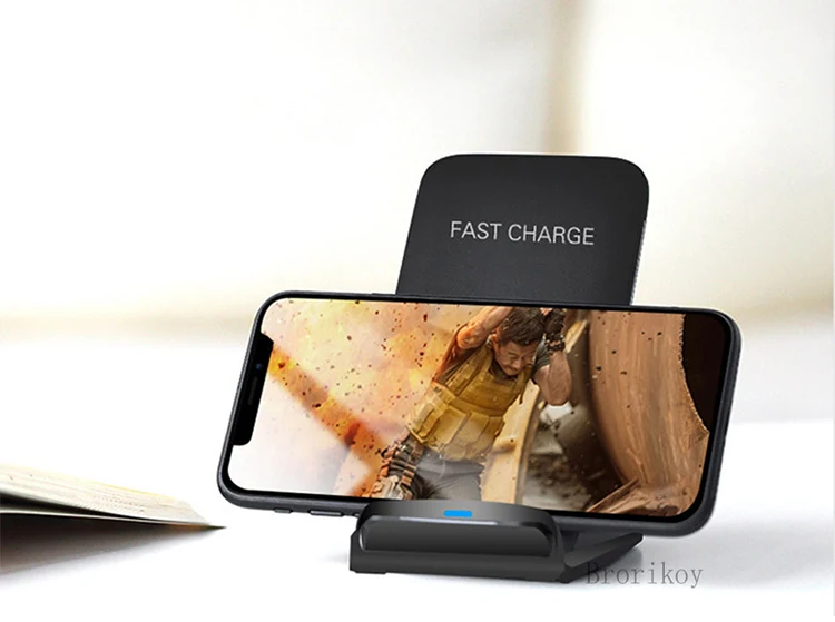 Беспроводное зарядное устройство для samsung S6 S7 Edge S8 S9 Plus Note 5 8 быстрая зарядная док-станция настольная подставка для iPhone X 8 QI Беспроводное зарядное устройство s