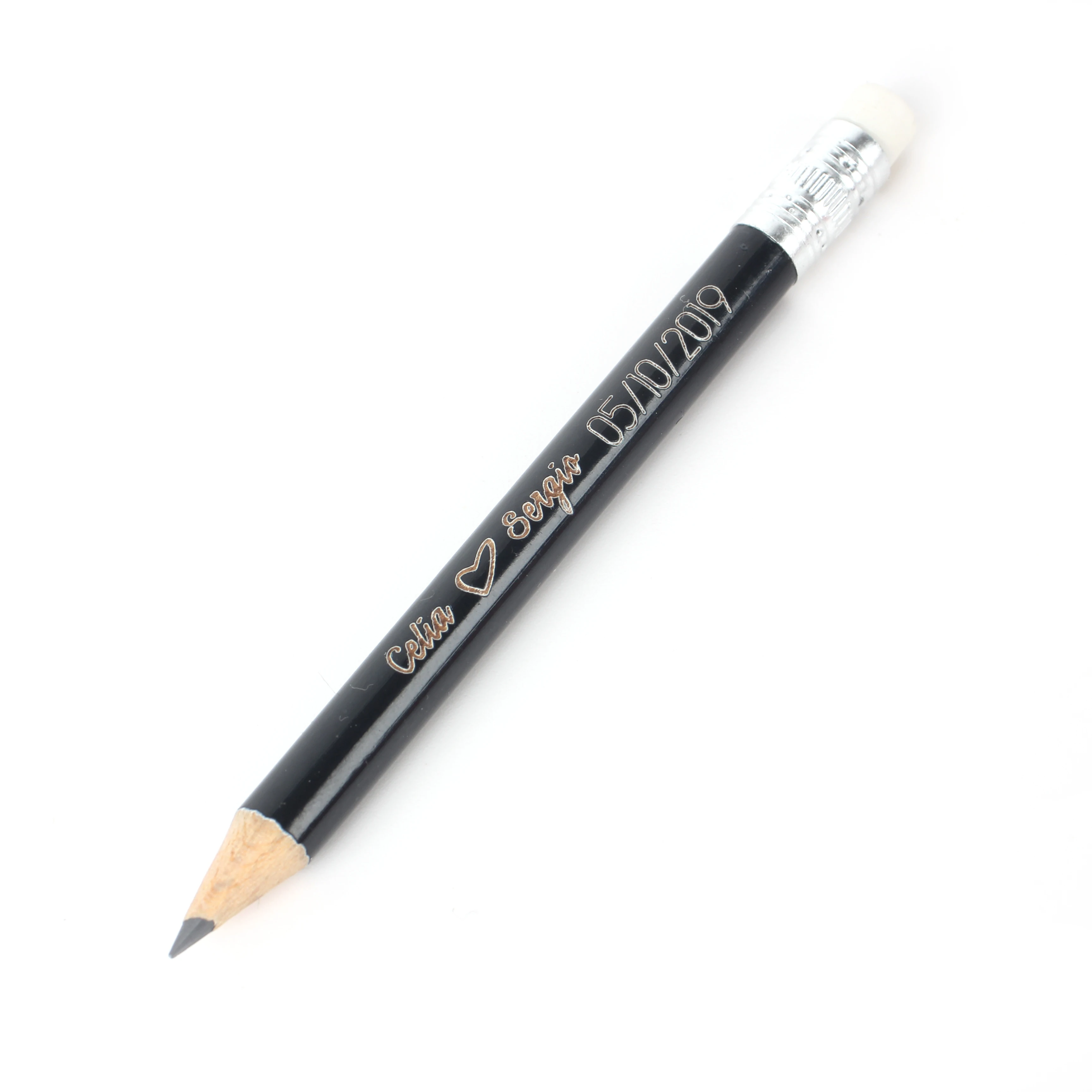 50 шт. Персонализированные Гравированные деревянные карандаши с резиновыми