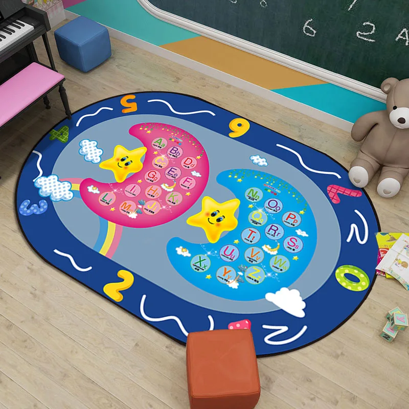 5 3D принт хрустальный бархатный детский игровой коврик 0,6 см коврик для ползания противоскользящий детский ковер круглый развивающий коврик для детей игровой коврик - Цвет: 5