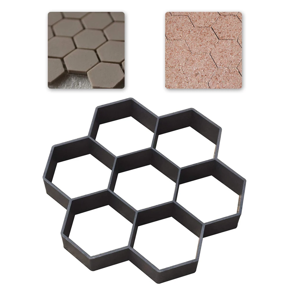 

Garden Pavement Mold Garden Walk Pavement Concrete Mould DIY Manually Paving Cement Brick Stone Road Concrete Molds