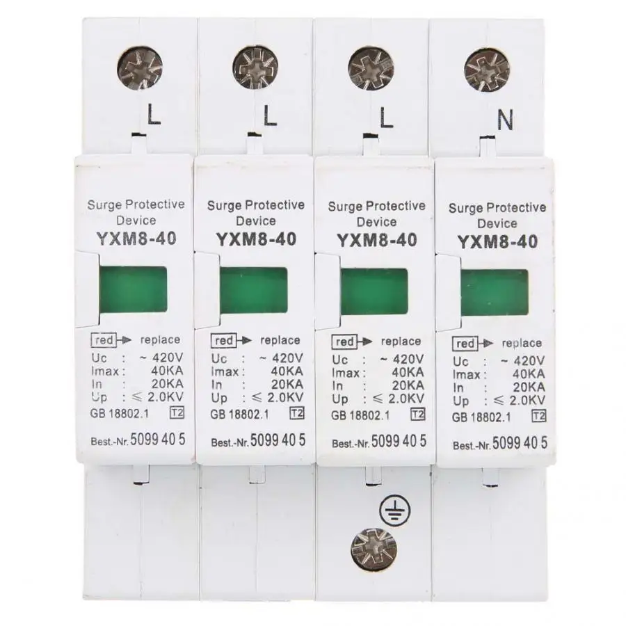 Автоматический выключатель Mini 4P 40KA House Surge Din Rail Низковольтное защитное