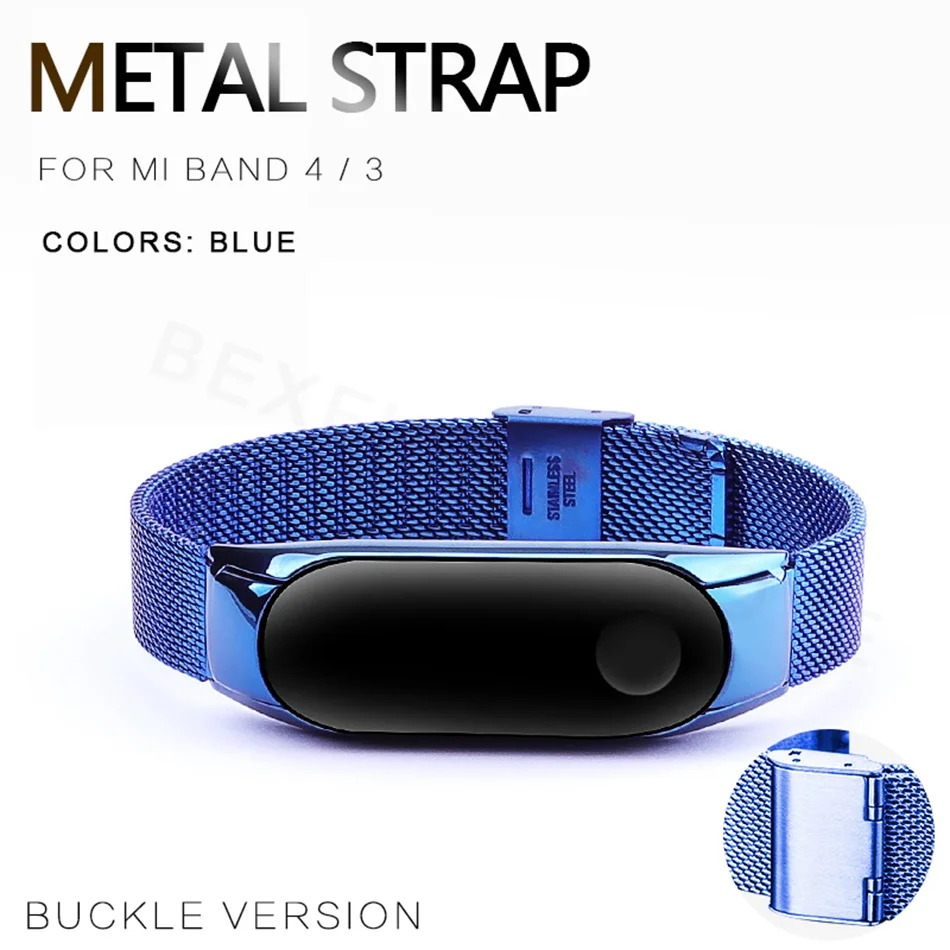 Buckle 018F Браслет mi Band 4 3 ремешок металлический Безвинтовой ремешок из нержавеющей стали для Xiaomi mi Band 4 3 ремешок mi band 4 3 ремешок для браслета - Цвет: Buckle 018F