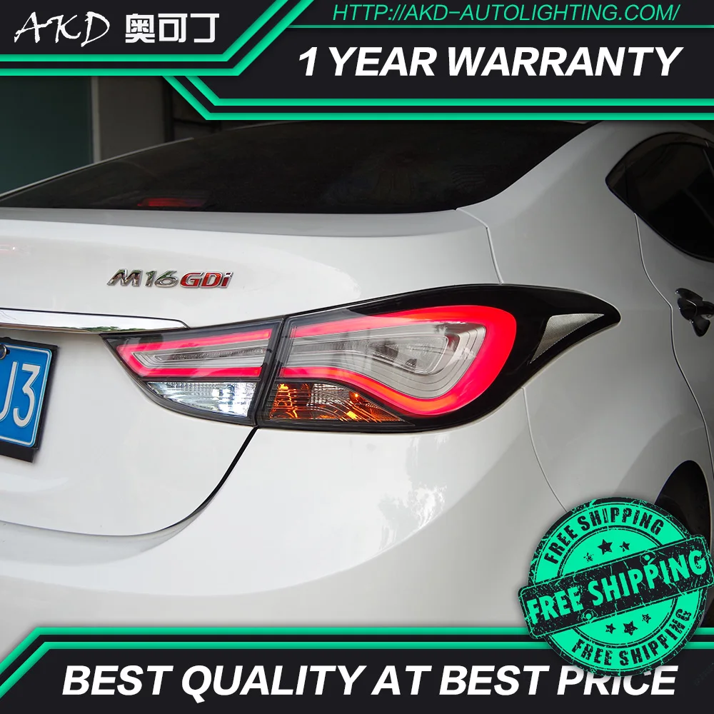 АКД автомобильного тюнинга задних фонарей для Hyundai Elantra 2012 2016 сигнальных огней