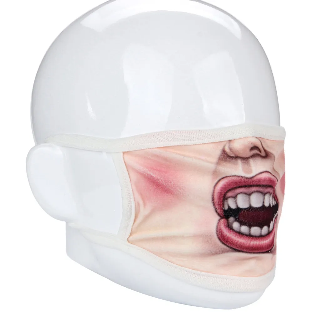 Face Mouth Muffle Mask Creative Unisex Woman Fun Anime Funny Expression Emotional Anti-Dust Warm Face Mask K919