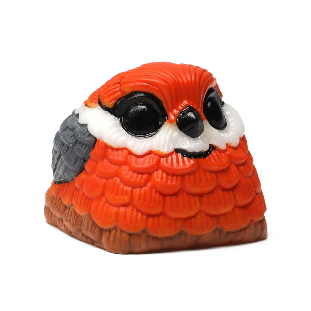 Механические клавиатуры SUN Chubby Owl Bird ручной работы из смолы для mx stem оранжевые