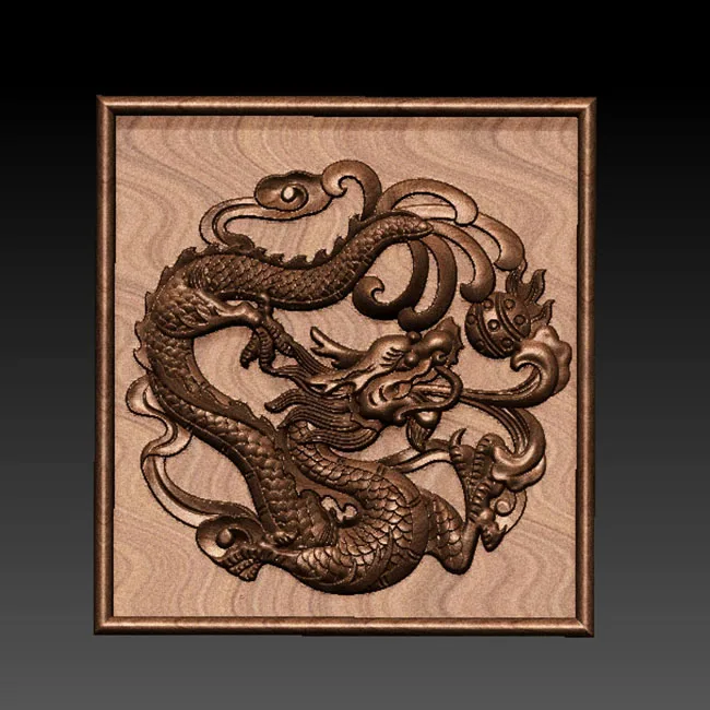 3d модель Dragon relief файл формата STL ЧПУ маршрутизатор для резьбы ArtCAM Aspire