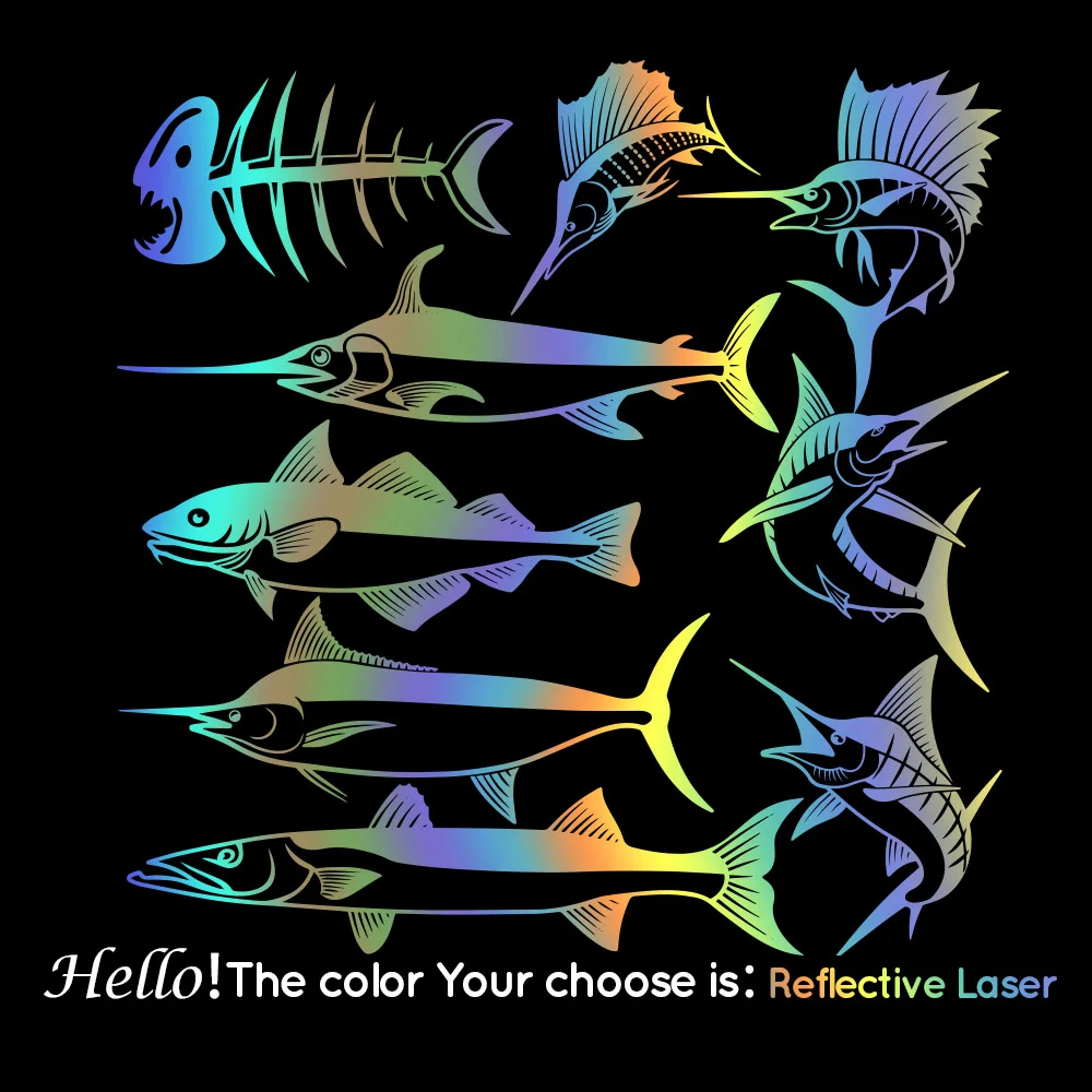 Креативные автомобильные наклейки и в виде акулы интересные светоотражающие