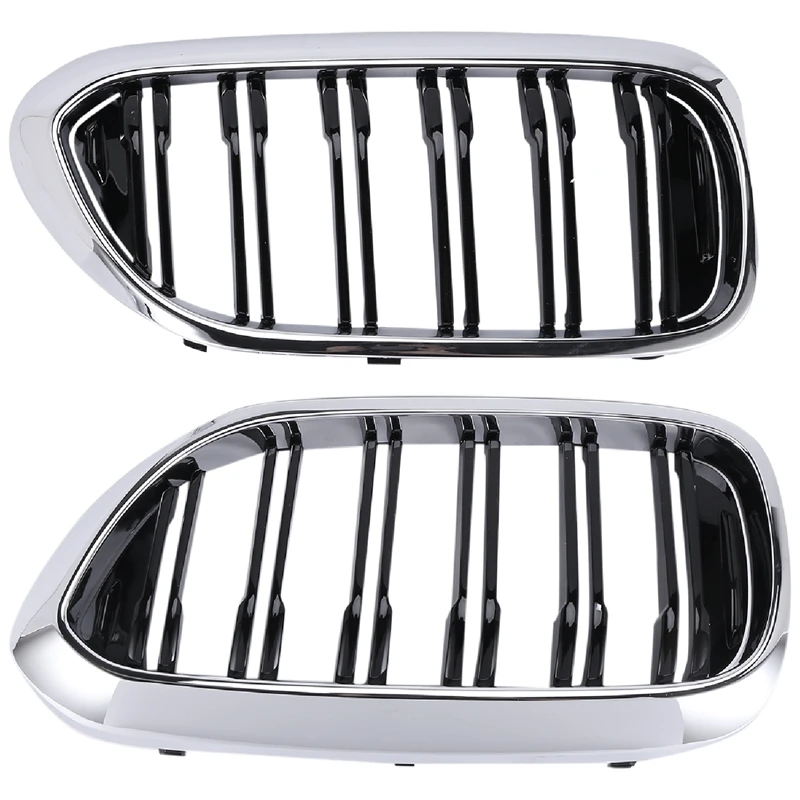 NewFor BMW 5 серии G30 G31 G38 M5 2017 + хром черный Передний бампер капот решетка гриль (Doublel Six