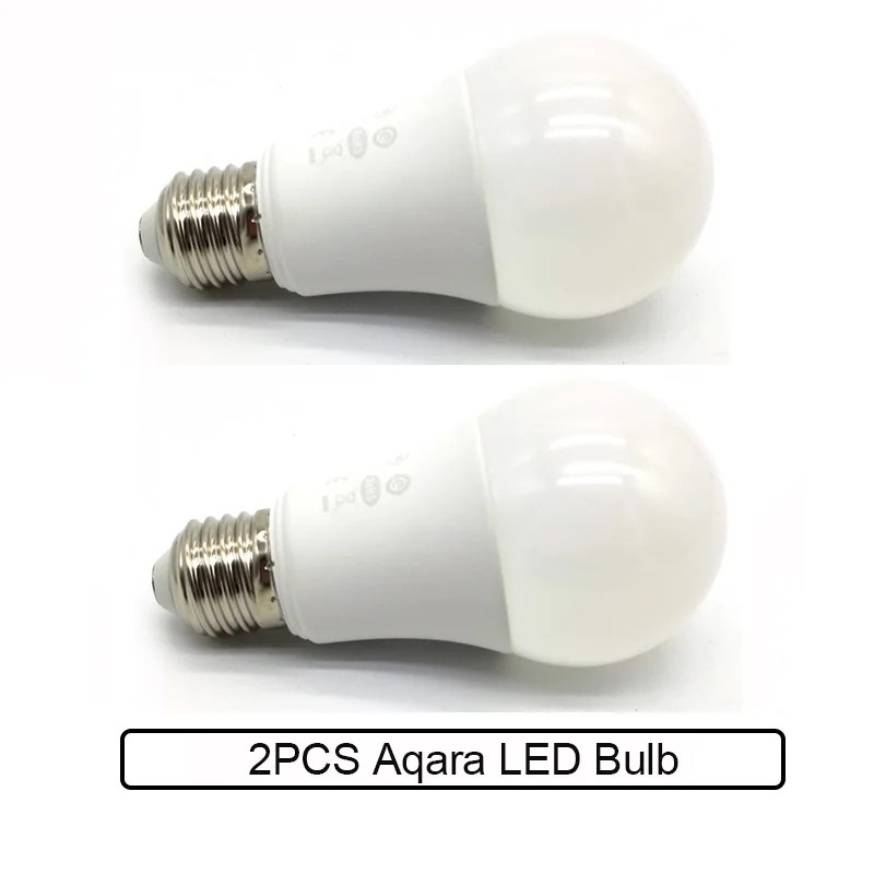 2pcs Aqara LED Light Xiaomi Aqara умный светодиодный светильник 9 Вт E27 2700 K-6500 K 806lm настраиваемый белый светильник лампа датчик человеческого тела homekit MIhome - Цвет: 2pcs Aqara LED Light