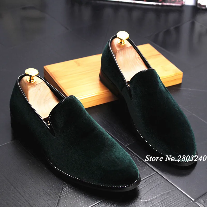 Новинка Мужские очаровательные бархатные Лоферы наивысшего качества с острым